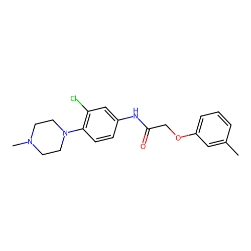 N-[3-chloro-4-(4-methylpiperazin-1-yl)phenyl]-2-(3-methylphenoxy)acetamide structure