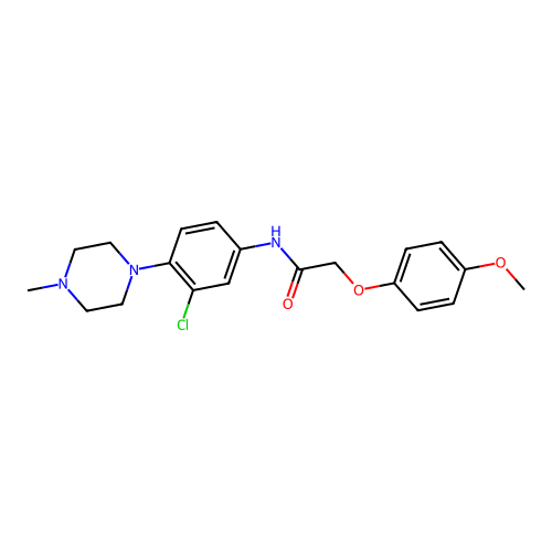 N-[3-chloro-4-(4-methylpiperazin-1-yl)phenyl]-2-(4-methoxyphenoxy)acetamide structure