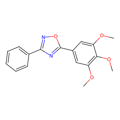 3-Phenyl-5-(3,4,5-trimethoxyphenyl)-1,2,4-oxadiazole structure