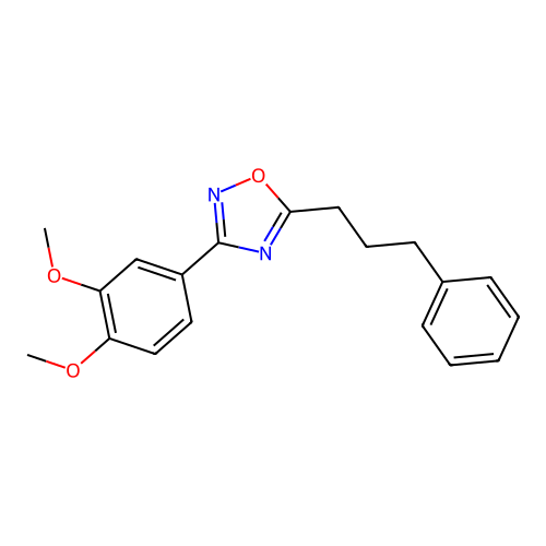 3-(3,4-Dimethoxyphenyl)-5-(3-phenylpropyl)-1,2,4-oxadiazole structure