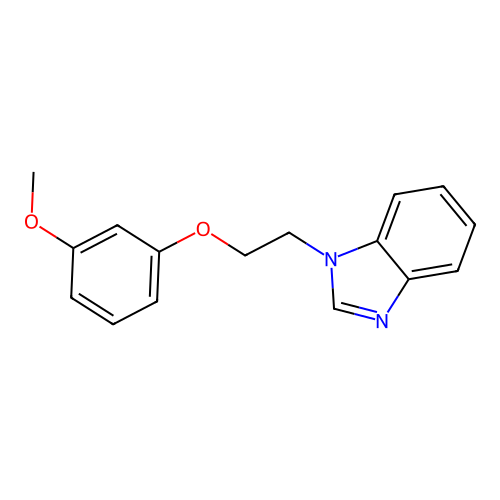 1-[2-(3-methoxyphenoxy)ethyl]-1H-1,3-benzodiazole structure