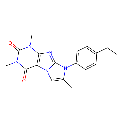6-(4-Ethylphenyl)-2,4,7-trimethylpurino[7,8-a]imidazole-1,3-dione structure