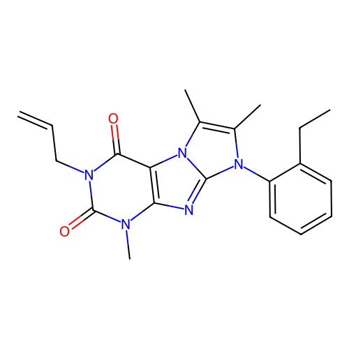 6-(2-Ethylphenyl)-4,7,8-trimethyl-2-prop-2-enylpurino[7,8-a]imidazole-1,3-dione structure