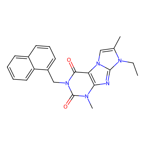 6-Ethyl-4,7-dimethyl-2-(naphthalen-1-ylmethyl)purino[7,8-a]imidazole-1,3-dione structure