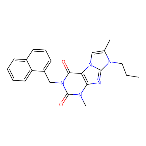 4,7-Dimethyl-2-(naphthalen-1-ylmethyl)-6-propylpurino[7,8-a]imidazole-1,3-dione structure