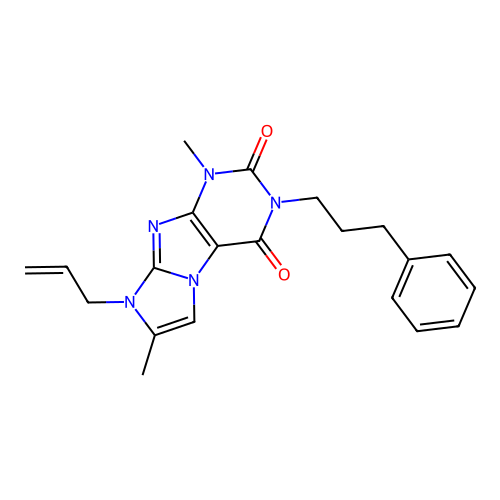 4,7-Dimethyl-2-(3-phenylpropyl)-6-prop-2-enylpurino[7,8-a]imidazole-1,3-dione structure