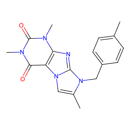 2,4,7-Trimethyl-6-[(4-methylphenyl)methyl]purino[7,8-a]imidazole-1,3-dione structure