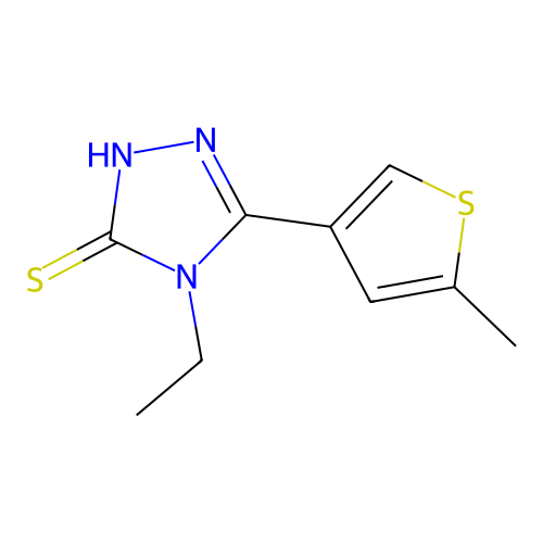4-ethyl-5-(5-methylthien-3-yl)-4H-1,2,4-triazole-3-thiol structure