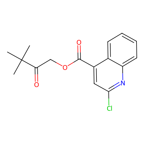 3,3-Dimethyl-2-oxobutyl 2-chloroquinoline-4-carboxylate structure