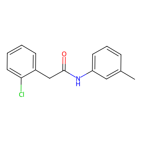 2-(2-chlorophenyl)-N-(3-methylphenyl)acetamide structure