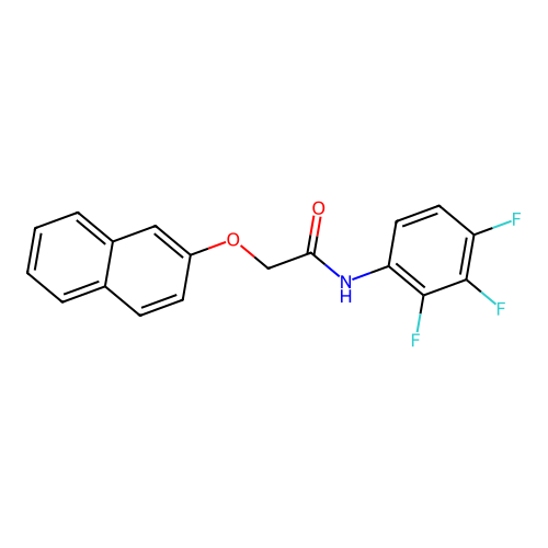 2-(2-Naphthalenyloxy)-N-(2,3,4-trifluorophenyl)acetamide structure