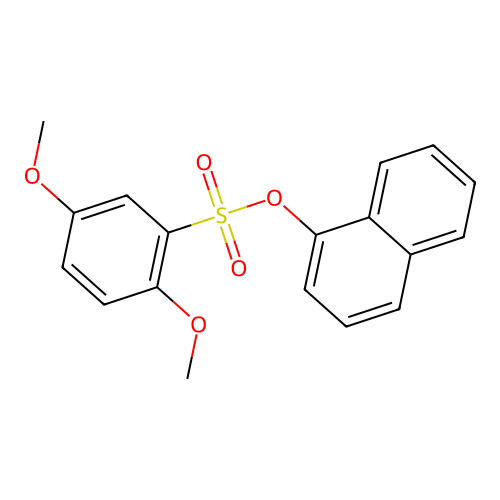 Naphthalen-1-yl 2,5-dimethoxybenzene-1-sulfonate structure
