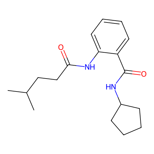 N-Cyclopentyl-2-[(4-methyl-1-oxopentyl)amino]benzamide structure