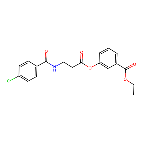 Ethyl 3-{[N-(4-chlorobenzoyl)-beta-alanyl]oxy}benzoate structure