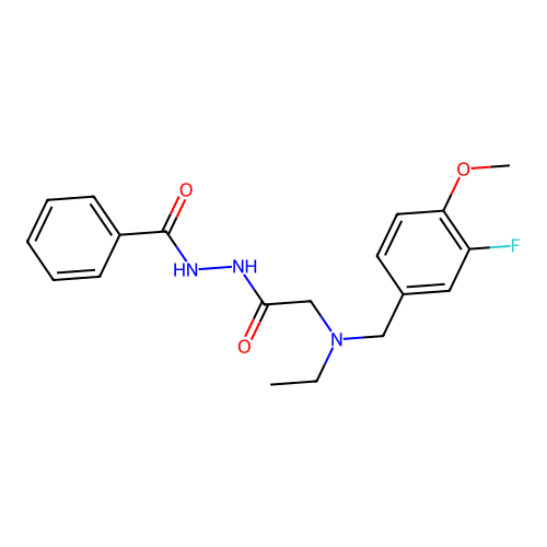 N'-[2-[ethyl-[(3-fluoro-4-methoxyphenyl)methyl]amino]acetyl]benzohydrazide structure