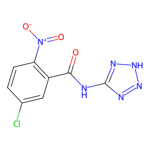 5-chloro-2-nitro-N-(1H-tetrazol-5-yl)benzamide structure