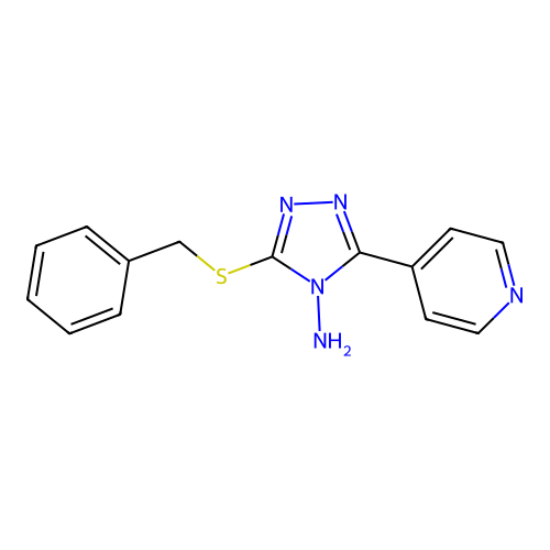 3-(benzylsulfanyl)-5-(pyridin-4-yl)-4H-1,2,4-triazol-4-amine structure