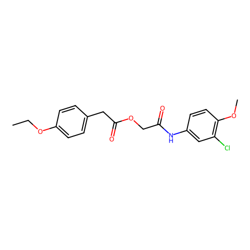 [(3-Chloro-4-methoxyphenyl)carbamoyl]methyl 2-(4-ethoxyphenyl)acetate structure
