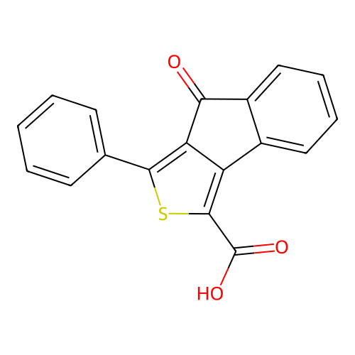 4-Oxo-3-phenylindeno[1,2-c]thiophene-1-carboxylic acid structure