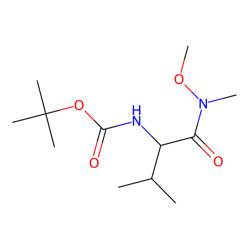 N-Boc-D-valine N'-methoxy-N'-methylamide structure
