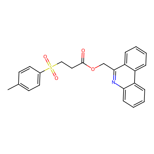 (Phenanthridin-6-yl)methyl 3-(4-methylbenzenesulfonyl)propanoate structure
