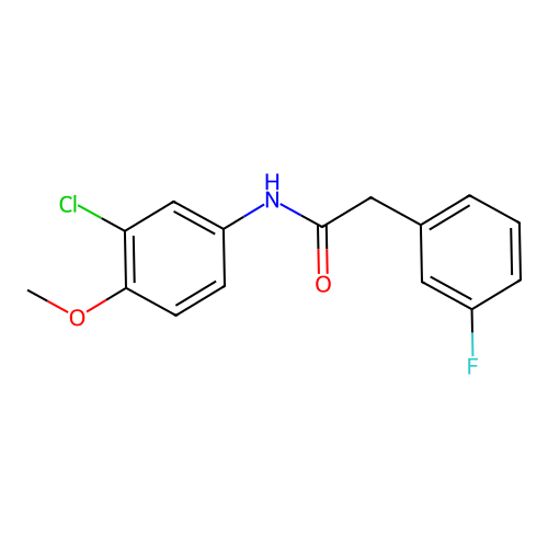 N-(3-chloro-4-methoxyphenyl)-2-(3-fluorophenyl)acetamide structure