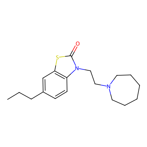 3-(2-(azepan-1-yl)ethyl)-6-propylbenzo(d)thiazol-2(3H)-one structure