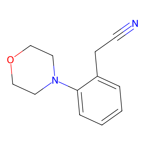 Benzeneacetonitrile, 2-(4-morpholinyl)- structure
