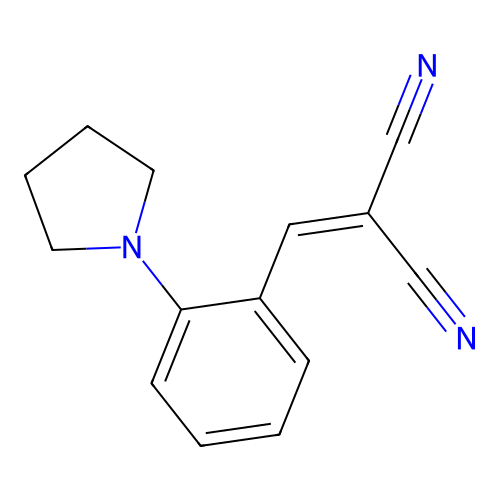 2-[(2-Pyrrolidin-1-ylphenyl)methylidene]propanedinitrile structure