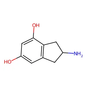 2-Amino-4,6-dihydroxyindan structure