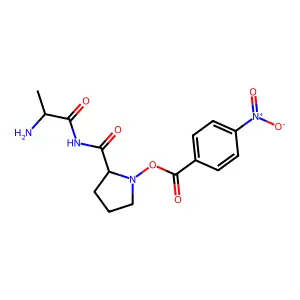 N-丙氨酰脯氨酸-O-(4-硝基苯甲酰基)羟胺 structure