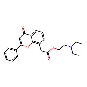 2-(Diethylamino)ethyl 4-oxo-2-phenyl-4H-1-benzopyran-8-acetate structure