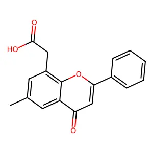 6-Methylflavone-8-acetic acid structure