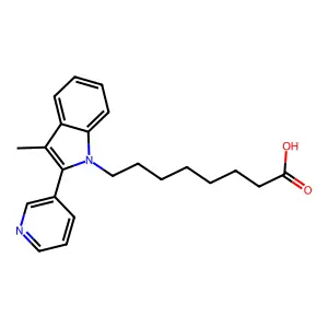 3-甲基-2-(3-吡啶基)-1-吲哚辛酸 structure