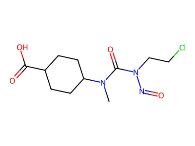 4-((((2-Chloroethyl)nitrosoamino)carbonyl)methylamino)cyclohexanecarboxylic acid structure