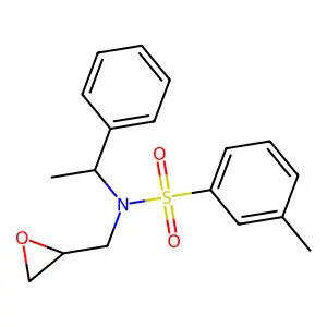 3-methyl-N-(oxiran-2-ylmethyl)-N-(1-phenylethyl)benzenesulfonamide structure