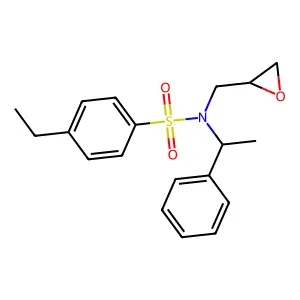 4-ethyl-N-(oxiran-2-ylmethyl)-N-(1-phenylethyl)benzenesulfonamide structure