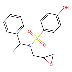 Benzenesulfonamide, 4-hydroxy-N-(2-oxiranylmethyl)-N-(1-phenylethyl)- structure