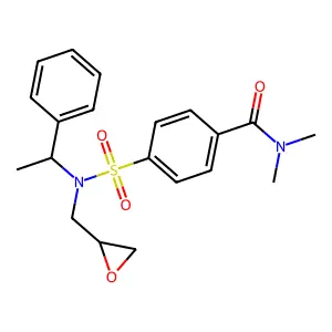 N,N-Dimethyl-4-(oxiran-2-ylmethyl(1-phenylethyl)sulfamoyl)benzamide structure