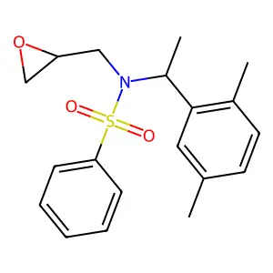 Benzenesulfonamide, N-(1-(2,5-dimethylphenyl)ethyl)-N-(2-oxiranylmethyl)- structure