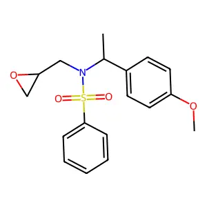 Benzenesulfonamide, N-(1-(4-methoxyphenyl)ethyl)-N-(2-oxiranylmethyl)- structure