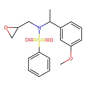 Benzenesulfonamide, N-(1-(3-methoxyphenyl)ethyl)-N-(2-oxiranylmethyl)- structure