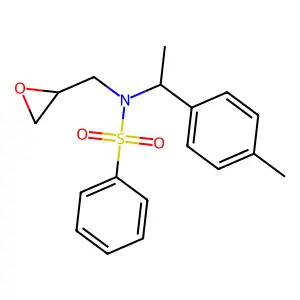 Benzenesulfonamide, N-(1-(4-methylphenyl)ethyl)-N-(oxiranylmethyl)- structure