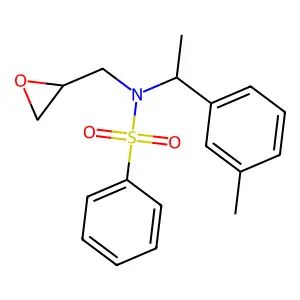 Benzenesulfonamide, N-(1-(3-methylphenyl)ethyl)-N-(2-oxiranylmethyl)- structure