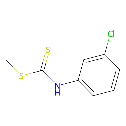Carbanilic acid, m-chlorodithio-, methyl ester structure