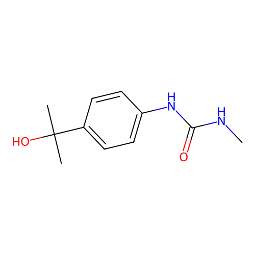 Urea, N-[4-(1-hydroxy-1-methylethyl)phenyl]-N'-methyl- structure