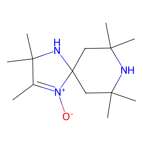 1,4,8-Triazaspiro[4.5]dec-1-ene, 2,3,3,7,7,9,9-heptamethyl-, 1-oxide structure