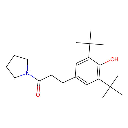 3-(3,5-Ditert-butyl-4-hydroxyphenyl)-1-pyrrolidin-1-ylpropan-1-one structure