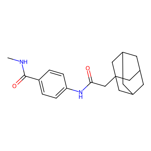 4-[[2-(1-adamantyl)acetyl]amino]-N-methylbenzamide structure