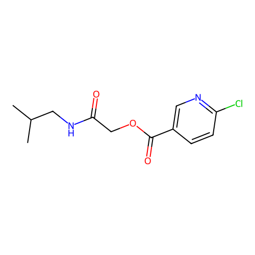 [2-(2-Methylpropylamino)-2-oxoethyl] 6-chloropyridine-3-carboxylate structure